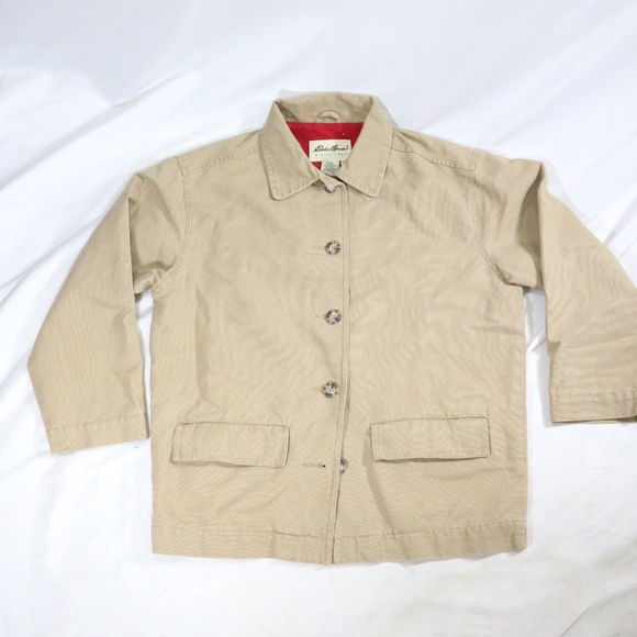 EDDIE BAUER Khaki Tan Button Down Jacket - Picture 4 of 8
